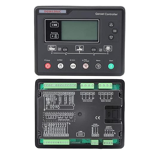 Oumefar Genset Controller Module DGS6120UC LCD Display Generator Automatic Controller Generator Set Parameters Monitoring Control Panel Automatic Engine Control Module for HGM6120UC