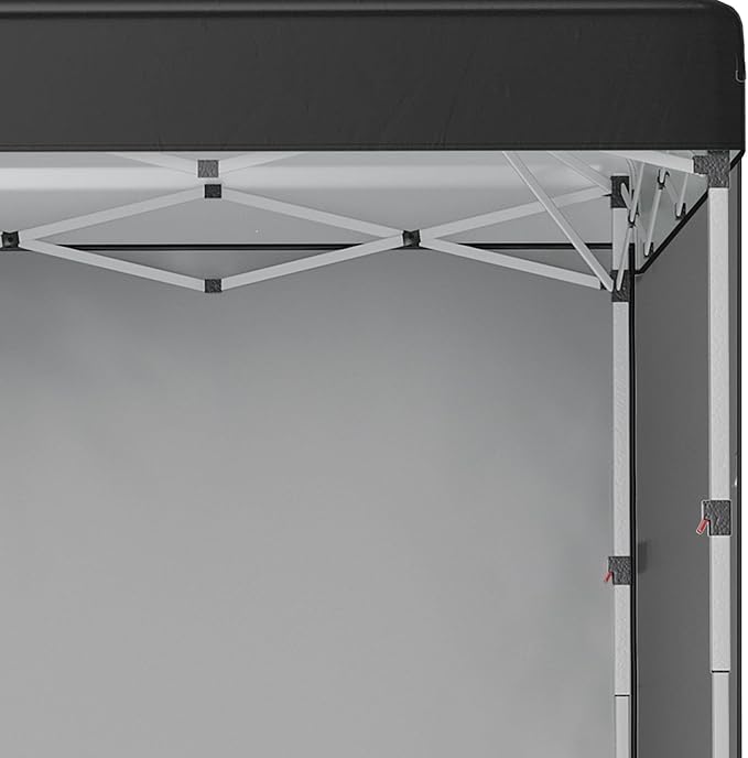 10'x10' Pop Up Canopy Providing Three Side Walls Complete Weight Bags Support Height Adjustable System Convenient Transport Bag