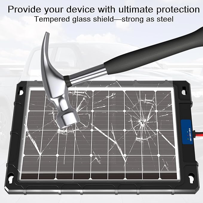 20W 12V Solar Panel Kit with Upgraded Controller for Car RV Motorcycle and Marine Applications