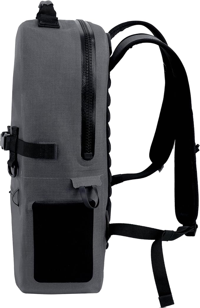 Breakwater Supply™ Fogland CORDURA Waterproof IP68 Submersible Backpack | Tech Bag with Laptop Sleeve &amp Airtight Zippers for Travel Work Commute College Gaming Unisex TPU (Goshen Gray 25L)