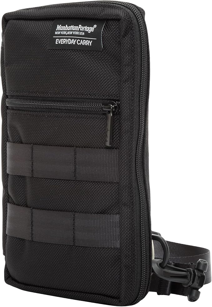 Manhattan Portage x Everyday Carry Atlas Sling V2 Hybrid Gear Organizer Pouch Sling Bag Constructed From Heavy Duty 1680D Cordura Ballistic Nylon (Black)