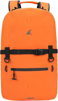 Breakwater Supply™ Fogland Waterproof IP68 Submersible Backpack | Laptop Sleeve &amp Airtight Zippers for Outdoors Travel Boating Kayaking Commute Floating Dry Bag Unisex TPU (Safety Orange 2