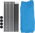 Tall Beach Sun Shelter UPF50+ Stability Pop Up Tent for Camping Spacious &amp Versatile for Family Gatherings Blue Polyester with Iron Poles (Blue)