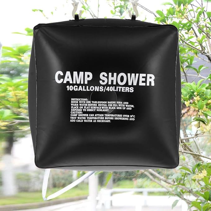 POPETPOP 1set Portable Outdoor Shower Camping Solar Water Bag Lightweight Solar Shower Bag for Hiking