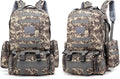 Tactical Backpack Military Army Rucksack 60L Large Assault Pack Camping Detachable Molle Bag (ACU)