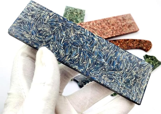 Blank Material For Blade Handle Scales 2pcs DIY Hand Carved Decorative Folding Knife Slingshot(Blue135x40x8mm)