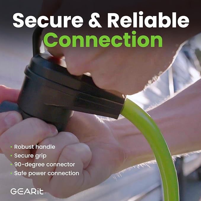 GEARit 20-Amp RV Power Extension Cord125-Volt 3-Prong NEMA TT-30P to L5-30R Twist Locking Adapter 10/3 STW 10AWG Gauge 3C RV Trailer Camper ETL Listed 100 Feet (30.4 Meters)