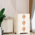 Storage Bins with Lids Stackable Folding Plastic Storage Containers for Home Closet Office Kids Room Clear Doors Magnetic Closure Collapsible Organizer