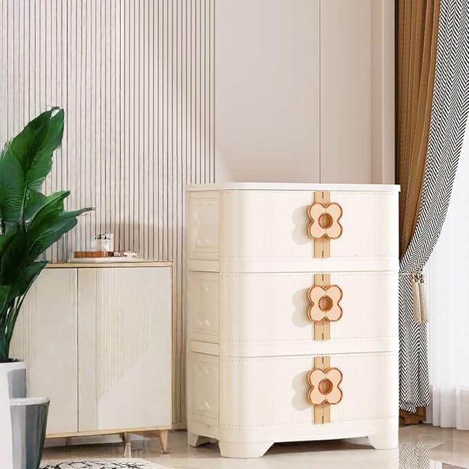 Storage Bins with Lids Stackable Folding Plastic Storage Containers for Home Closet Office Kids Room Clear Doors Magnetic Closure Collapsible Organizer