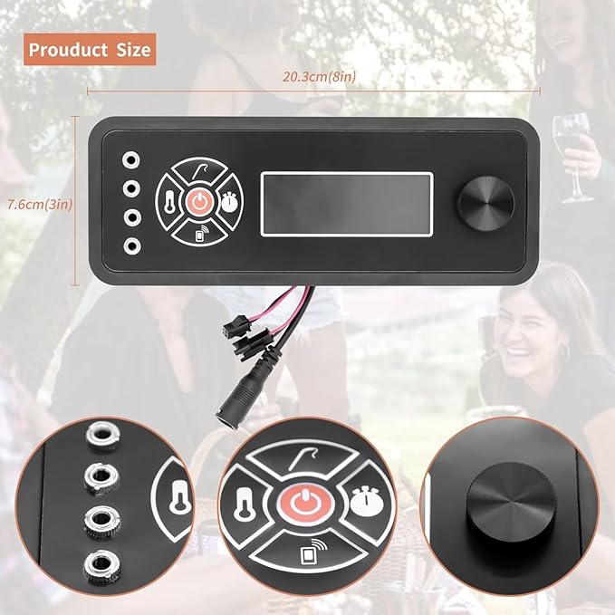 9904200043 Controller Compatible with Masterbuilt Gravity Series 800 Digital Charcoal Grill + Smokers Digital Control Panel (Non-Wifi) for Model: MB20040122 MB20040221 Replacement Part
