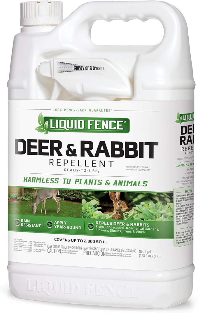 Concentrated Deer Repellent - Bobbex | Deer Elk and Moose Deterrent Concentrate (32 oz.) B550100 &amp Liquid Fence HG-70109 Animal Repellent 128 Oz Multicolor