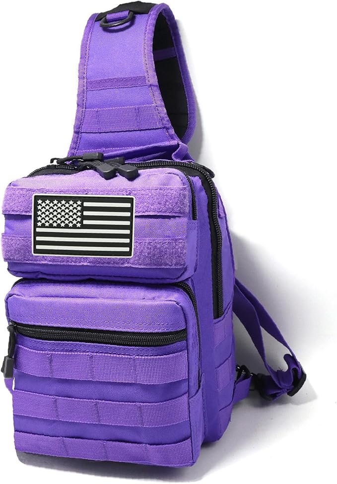 Tactical Sling Bag Backpack for Men Molle Shoulder Bag Pack Daypack Backpack for Hunting Hiking Traveling Camping