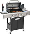 Endark 51000BTU|4-burner propane gas grill | Stainless steel construction | Dual side racks and wheels | Designed for patio garden and backyard cooking