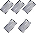 Fielect 5Pcs 6V 1W Mini Solar Panel Polysilicon Small Solar Cell Panel Module DIY Electric Toy Materials for Battery Power LED 110x60mm
