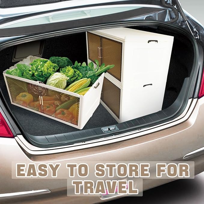 5900QT Stackable Storage Bins with Lid147Gal Closet Organizers and Plastic Cabinets Shelves Collapsible Drawers Foldable Boxes with Wheels for Home Office 3Pack (Clear Door 39inch)