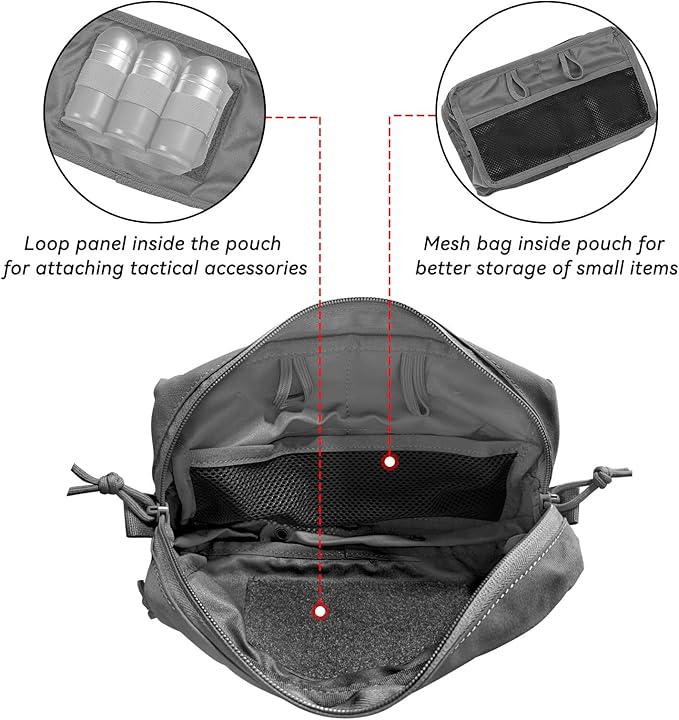 Small Tool Pouch Zipper Bag Molle Pouch General Purpose (GP) Pouch Pouch Organizer Multipurpose Storage Pouch