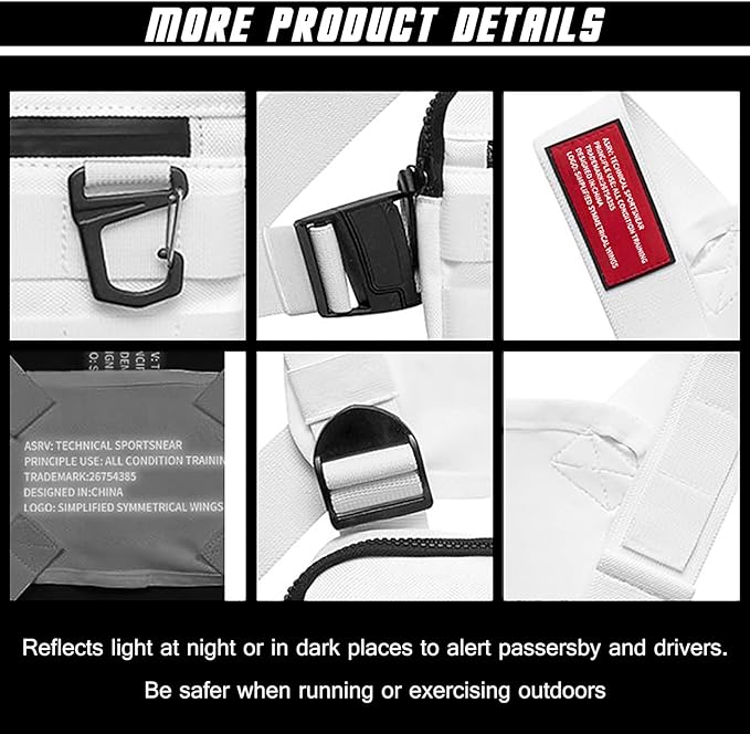 DIOTSR Running Chest Pack Lightweight Chest Bag for Workout Running Tactical Backpack with Extra Phone Holder