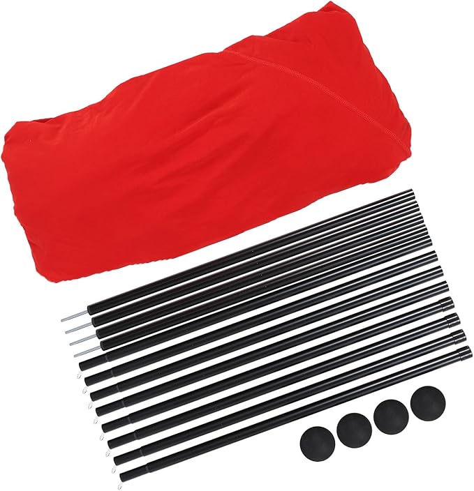 Pomya Tall Beach Sun Shelter UPF50+ Stability Extraction of The Outdoor Window for Camp for Camp Spacious and Versatile for Family Blue Polyester Iron Gatherings (Red)