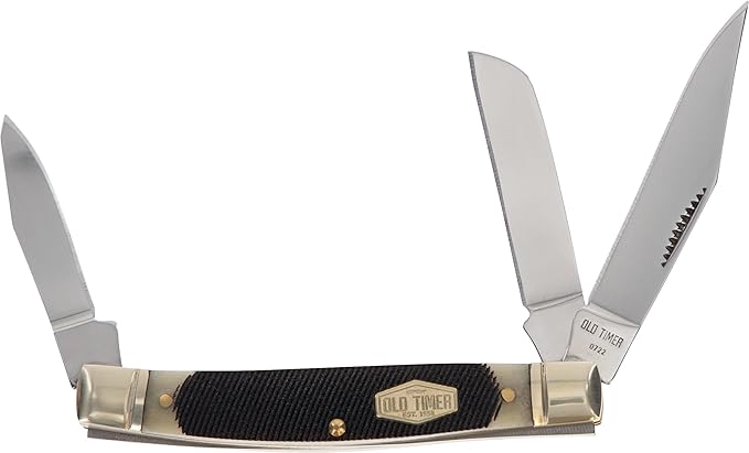 Old Timer 34OTB Middleman Folding Pocket Knife with Saw Cut Bone Handle
