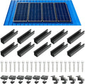 4 Set Solar Panel Roof Mounting Kit Aluminum Solar Panel Mounting Rails Bracket Foot for RV Ship Roof