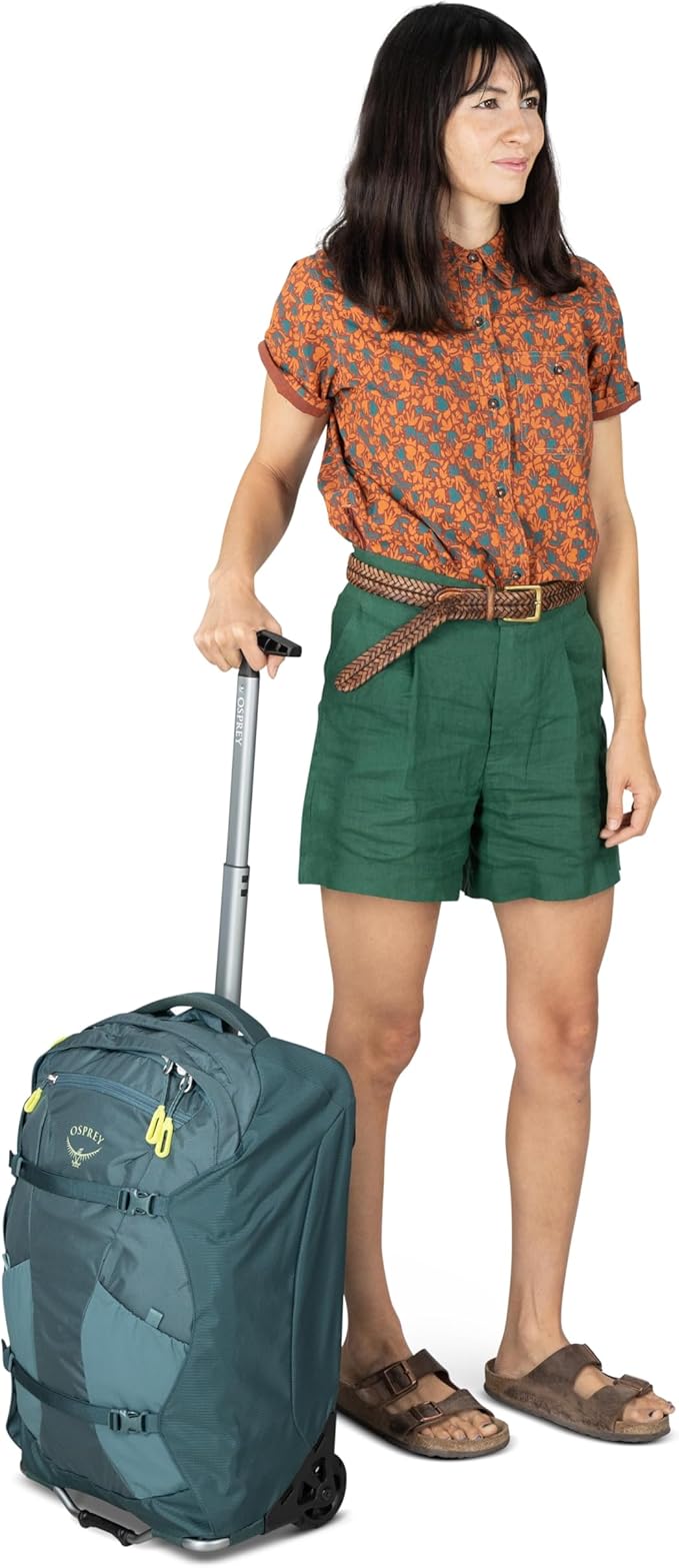 Osprey Farpoint Fairview 36L Wheeled Travel Pack - Carry On Luggage with Wheels - Rolling Backpack Travel Bag Black