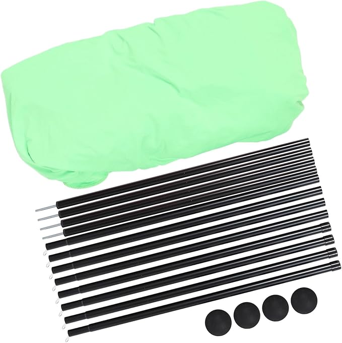 Semme Premium Beach Tent Sun Shelter UPF50+ with 4 Poles Spacious Canopy for Beach Camping Fishing Backyard Activities Lightweight Easy Setup (Green)