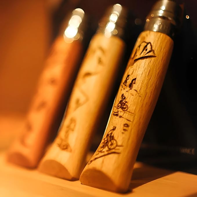 Opinel No8 Stainless Steel Pocket Knife - Alpine Adventures Collection - Mountain Biking