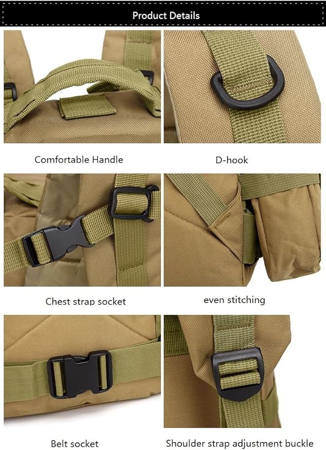 Tactical Backpack Military Molle Hiking 55L Outdoor mountaineering camping trip camouflage tactical all-terrain camouflage