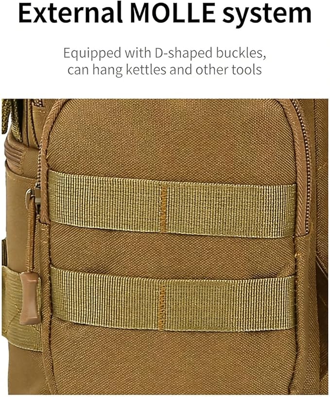 LINGYUE Tactical Backpack Bagpack Waterpoof Hiking For Camping Travel Commute With Laptop Compartment Multi Pockets For Men Women(Camouflage-B)