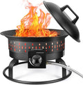 GasBRUH Outdoor Portable Propane Fire Pit 19-Inch60000 BTU with Cover&ampCarry KitCamping Propane Fire PitsGas FirebowlPortable Gas Fire Pit for Outside PatioBackyardCampingRVDeckTailgatin