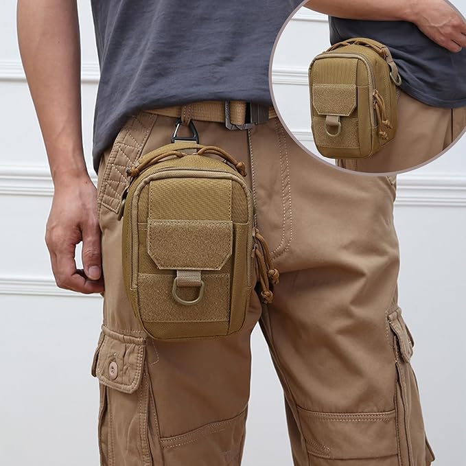 Tactical Molle EDC PouchPhone Pouch HolsterCamping Riding Waist Pack Tactical Crossbody BagBelt Waist Bag Camping Organizer for Outdoor Sports Camping Hunting.