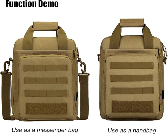 ZHIERNA Tactical Sling Crossbody Backpack + Tactical Briefcase Messenger Bag