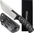 OERLA TAC TF-0017 Thunder Flash Fixed Blade Outdoor Duty Straight Knife - 420HC Stainless Steel Field Knife with G10 Handle Waist Clip EDC Kydex Sheath