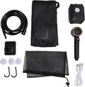 Mingzhe Portable Camping Shower Pump Rechargeable 5 Levels LED Display 20L Bucket IPX8 Outdoor Shower Kit for Camping Hiking