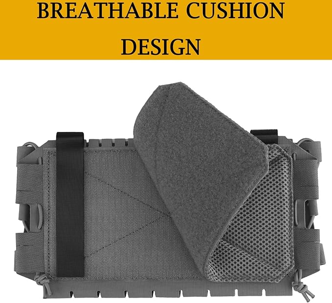 Multifunctional Tactical Chest Mag Pouch Plate Hook and Loop Tactical Panel for 556 Mag Multipurpose MOLLE Front Flap Walkie Talkie Bag Hanging Panel