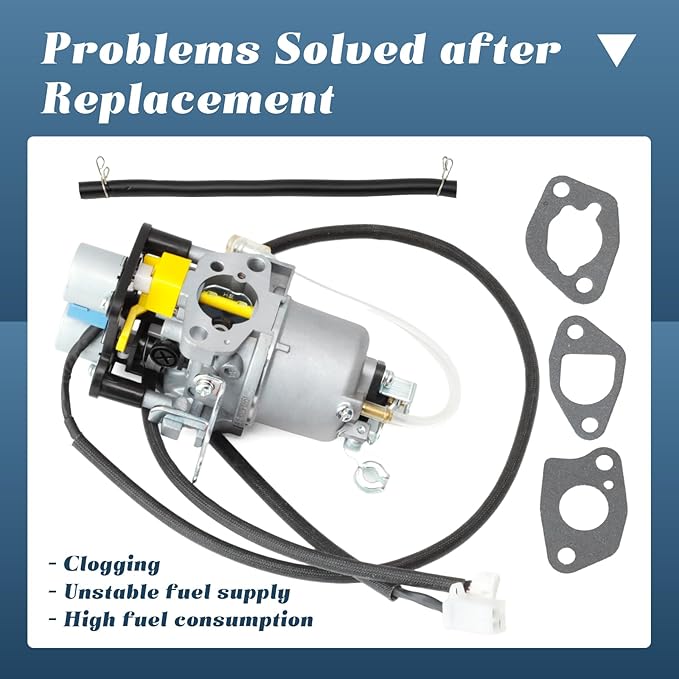 Huayi OEM Carburetor Compatible with Predator 5000 Watts Dual Fuel Inverter Generator 71367 70143 Carb Replacement with Gaskets Fuel Line