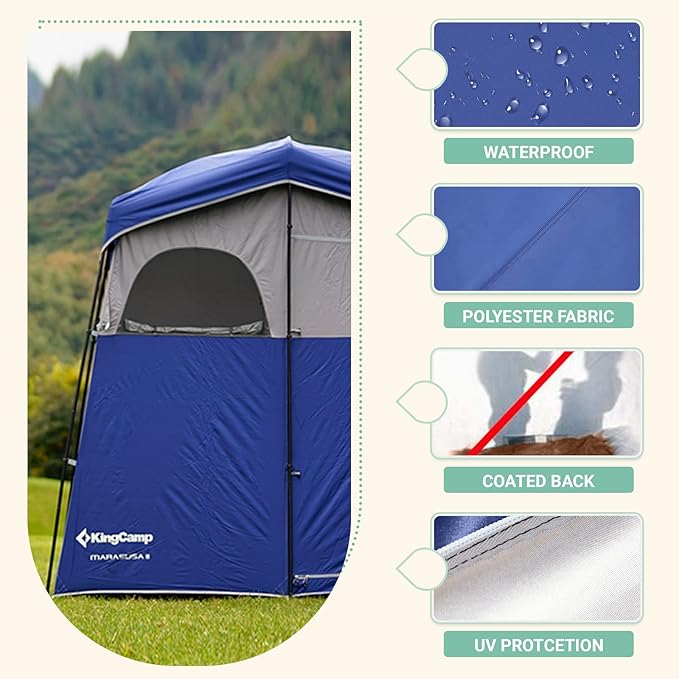 KingCamp Camping-Privacy-Shelters Camping Shower Tent with Shower Bag