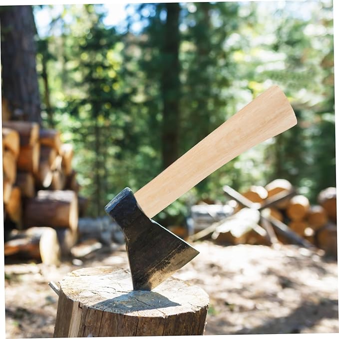 2set Wooden Handle Replacement for Camping Tool Log Splitting Axe Handle Comfortable Grip