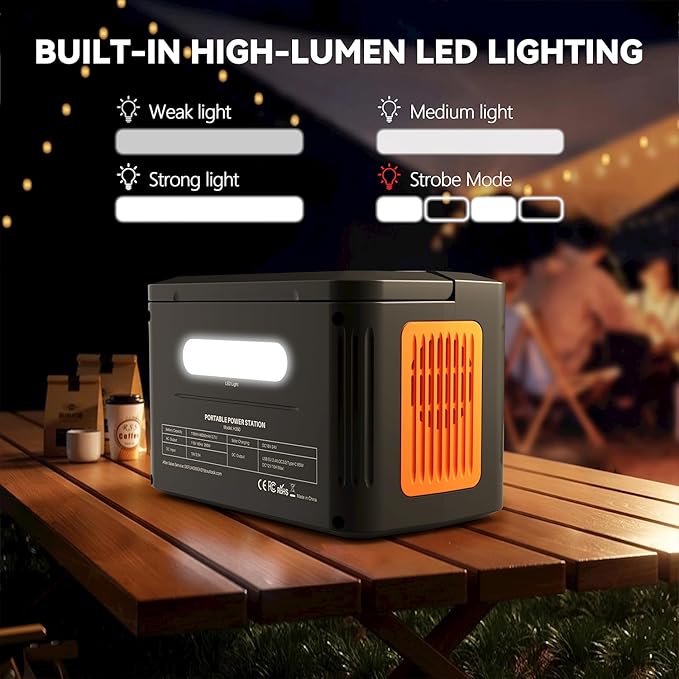 HOWEASY Portable Power Station260W(500W peak) Solar Generator with PD 65W110V Pure Sine Wave AC Outlet 48000mAh Backup Lithium Battery for Outdoor Camping Travel Home Emergency