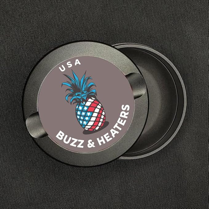 Buzz &amp Heaters Metal Container for Zyn | Metal Holder for Zyn |Metal Can for Zyn | Metal Container for Zyn Holder | Metal Pouch Cans for Zyn | Americana Gifts for Zyn| American Flag Pineapple