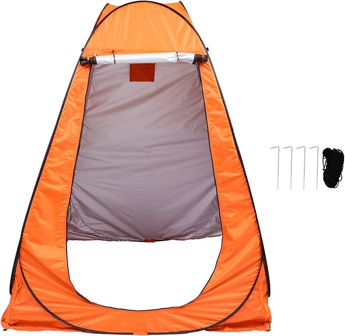 Abaodam Fully Automatic Outdoor Changing Tent Privacy Shelter for Camping Fishing and Instant Setup Space Windproof Orange