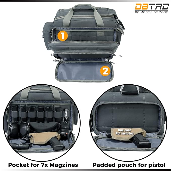 Tactical Range Bag Middle Size + Tactical Lunch Backpack (Grey)