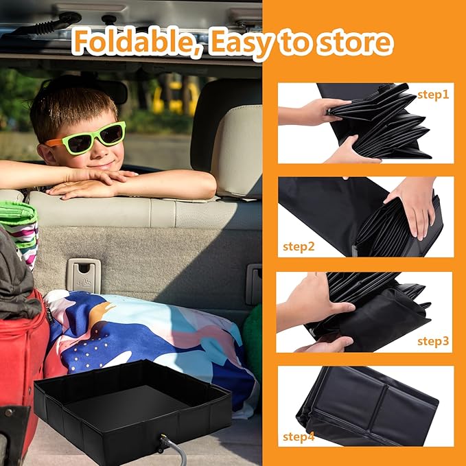 Portable Shower Pan Foldable Shower Base &amp Basin Floor with Detachable Drain Pipe Ideal for RV OutdoorIndoor Shower Stall Enclosures