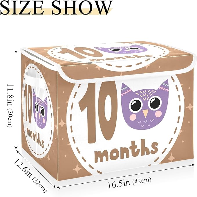 10_months Storage Bin with Lid Collapsible Organization Storage Qt Storage Bins for Dorm Room Home Decor