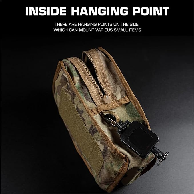 Tactical Tall GP Pouch - Large Capacity MOLLE General Purpose Utility Pack Abdominal/Back Panel Storage Bag for Hunting Tactical Gear(Ranger Green)