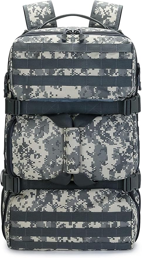 Military Tactical Backpack 60L Extra Large Waterproof Outdoor Hiking Backpack Men's Camping Backpack Hiking Duffel Bag for Hunting Hiking Fishing Climbing Travel Deserts (Color : F)