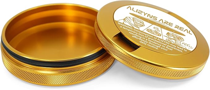 Metal Can | Metal Container for Pouches | Aluminum Used Pouch Storage Tin | Airtight O-Ring Moisture Odor Proof EDC Pocket Tin | The Probe Edition (Gold)
