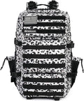 Military Tactical Backpack 55L for Men &amp Women Bug Out Bag Assault pack Molle Daypack Hiking Trekking Rucksack (Leopard print color)