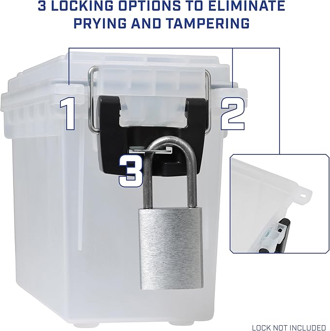 Sheffield 12758 4-Pack Ammo Storage Box Mothers Day Gifts .30 Cal Field Boxes Mothers Day Gifts for Mom Lockable Storage Box with Handle Secures Hunting Gear Supplies and Bullets Made in USA