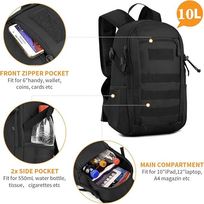 HUNTVP Military Tactical Backpack Assault Pack Molle Bag Backpacks